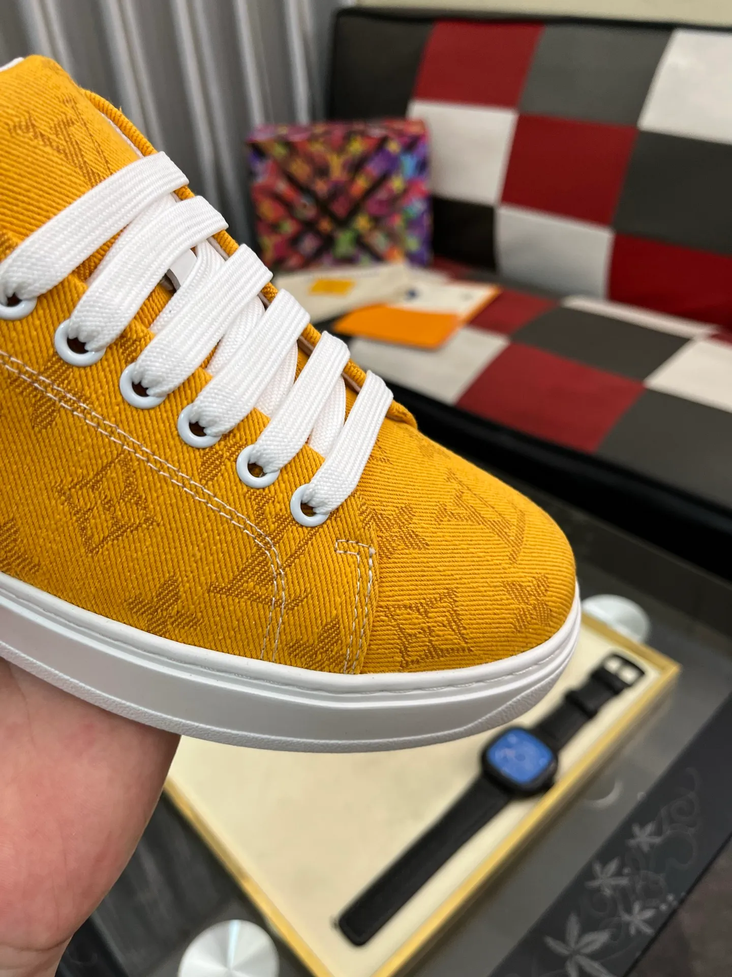 Men's shoes 💰540⌚️⌚️[Louis Vuitton LV] Dad shoes are popular casual sports shoes with outsole, breathable and comfortable, easy to walk, trendy men's versatile fly woven epoxy matching ➕leather lining➕Gucci's popular original outsole, sports and running style, super comfortable. Size 38-445️⃣Colors available